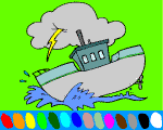 2 - boats online coloring for kids