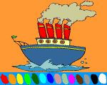 6 - boats online coloring for kids