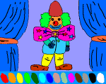 clowns online coloring