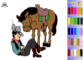 1 - cowboys free online coloring for kids