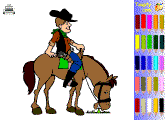 2 - cowboys free online coloring for kids