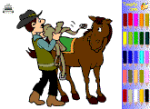 3 - cowboys free online coloring for kids