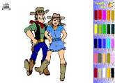 5 - cowboys free online coloring for kids
