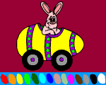 online coloring easter : the car easter