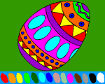 online coloring easter : the big Easter egg.