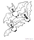 free bat colouring to print 4 children