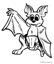 free bat coloring to print