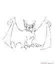 free bat coloring to be print