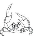free crab colouring to print 4 kids