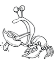 free crab colouring to print for kid