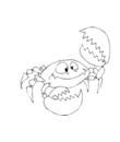 free crab coloring to be print