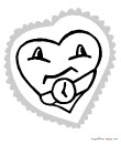 heart coloring printable for kid