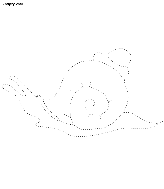 printable drawing of snails