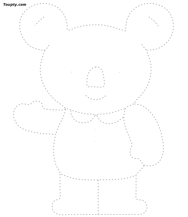 Draw by Following Dotted lines - Drawings for Children - Toupty.com