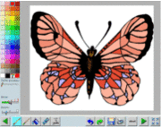 coloring book of butterfly