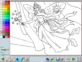 online coloring book of fairies