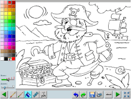 online coloring book of pirates