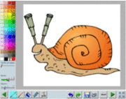 coloring book of snail