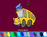 4 - bus school  online coloring