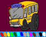 6 - bus school  online coloring