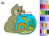 5 - cat free online coloring for kids