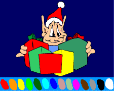 Colouring of the sprite of Christmas