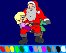 The girl and the Santa Claus