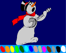 Colouring of a Snowman