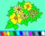 2 - flowers online coloring