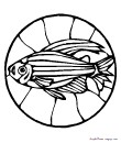3 - fish printable coloring