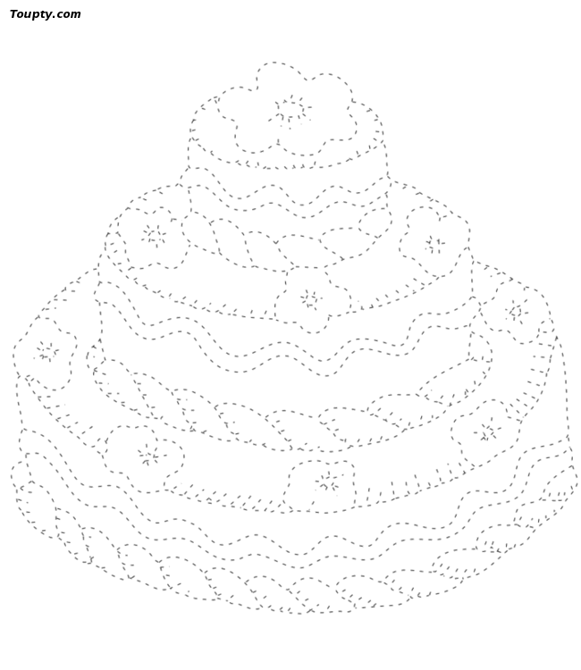 Drawing to be printed of cake