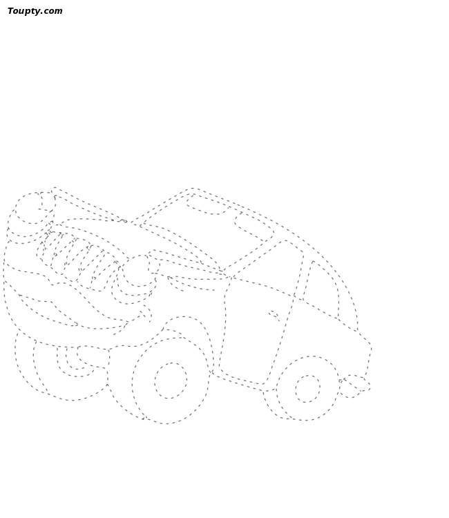 Draw by Following Dotted lines - Drawings for Children - Toupty.com