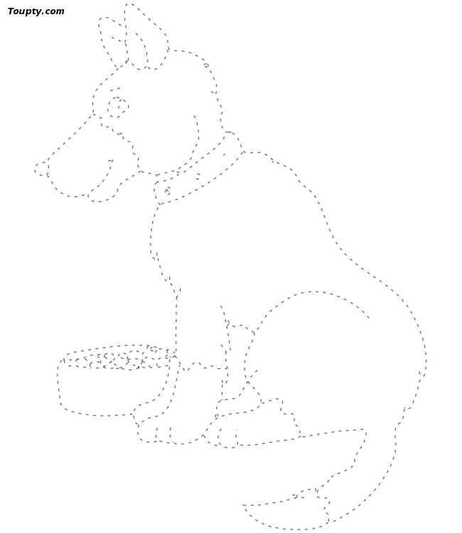 Drawing to be printed of dogs