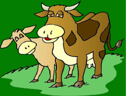 on line puzzle - the cow and her calf